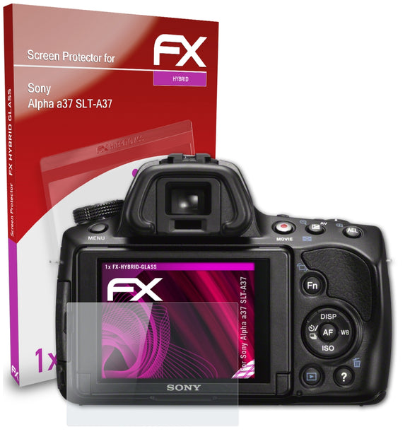 atFoliX FX-Hybrid-Glass Panzerglasfolie für Sony Alpha a37 (SLT-A37)