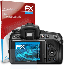 atFoliX FX-Clear Schutzfolie für Sony Alpha a580 (DSLR-A580)