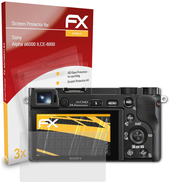 atFoliX FX-Antireflex Displayschutzfolie für Sony Alpha a6000 (ILCE-6000)