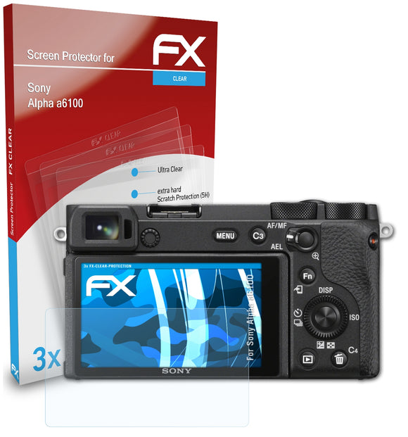 atFoliX FX-Clear Schutzfolie für Sony Alpha a6100
