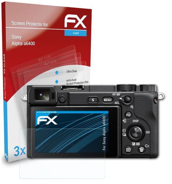 atFoliX FX-Clear Schutzfolie für Sony Alpha a6400