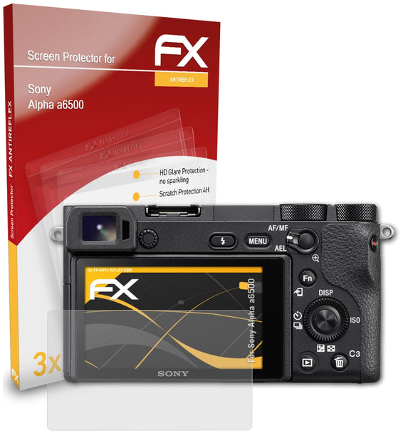 atFoliX FX-Antireflex Displayschutzfolie für Sony Alpha a6500