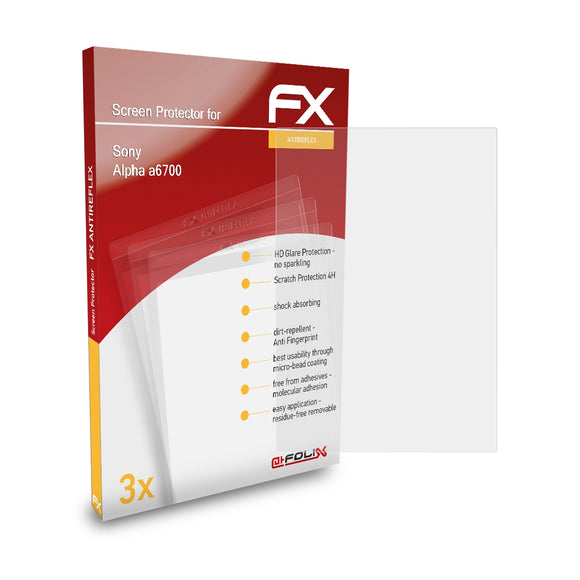 atFoliX FX-Antireflex Displayschutzfolie für Sony Alpha a6700