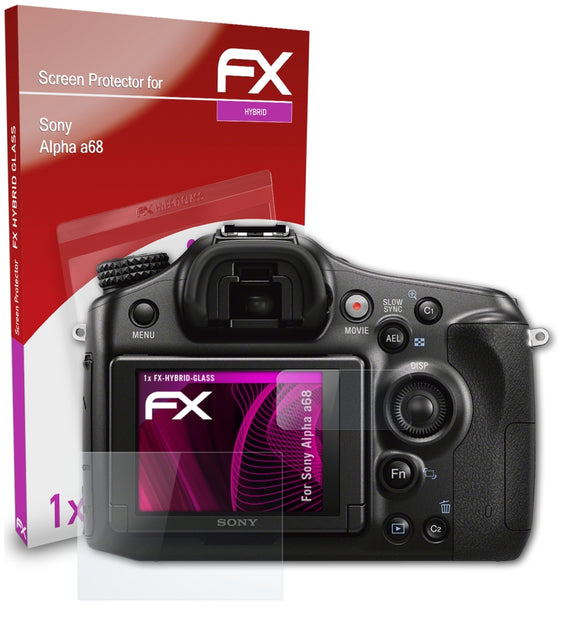 atFoliX FX-Hybrid-Glass Panzerglasfolie für Sony Alpha a68