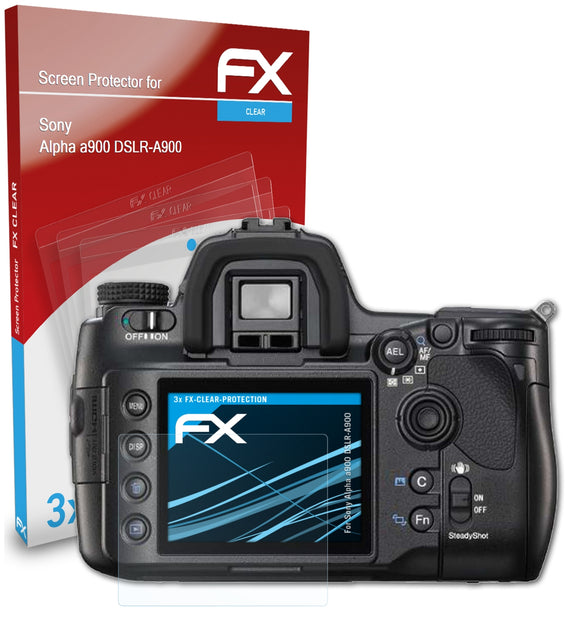 atFoliX FX-Clear Schutzfolie für Sony Alpha a900 (DSLR-A900)