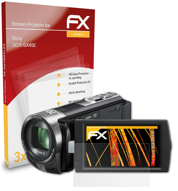 atFoliX FX-Antireflex Displayschutzfolie für Sony DCR-SX45E