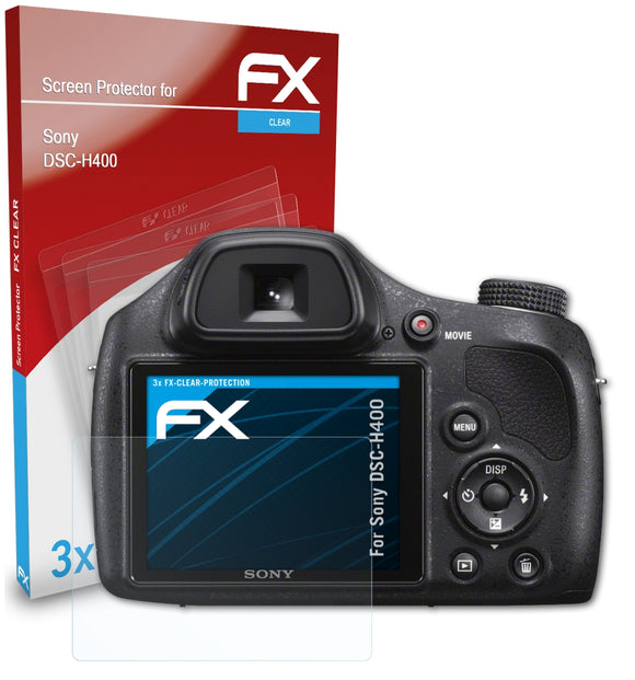 atFoliX FX-Clear Schutzfolie für Sony DSC-H400