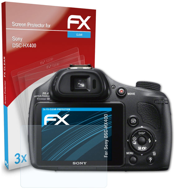 atFoliX FX-Clear Schutzfolie für Sony DSC-HX400