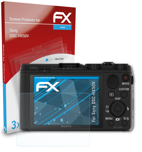 atFoliX FX-Clear Schutzfolie für Sony DSC-HX50V