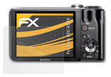 Panzerfolie atFoliX kompatibel mit Sony DSC-HX5V, entspiegelnde und stoßdämpfende FX (3X)