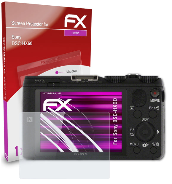 atFoliX FX-Hybrid-Glass Panzerglasfolie für Sony DSC-HX60