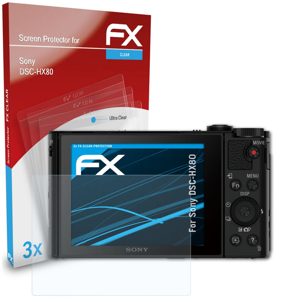 atFoliX FX-Clear Schutzfolie für Sony DSC-HX80
