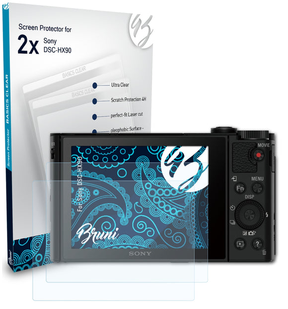 Bruni Basics-Clear Displayschutzfolie für Sony DSC-HX90