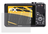 Panzerfolie atFoliX kompatibel mit Sony DSC-HX9V, entspiegelnde und stoßdämpfende FX (3X)