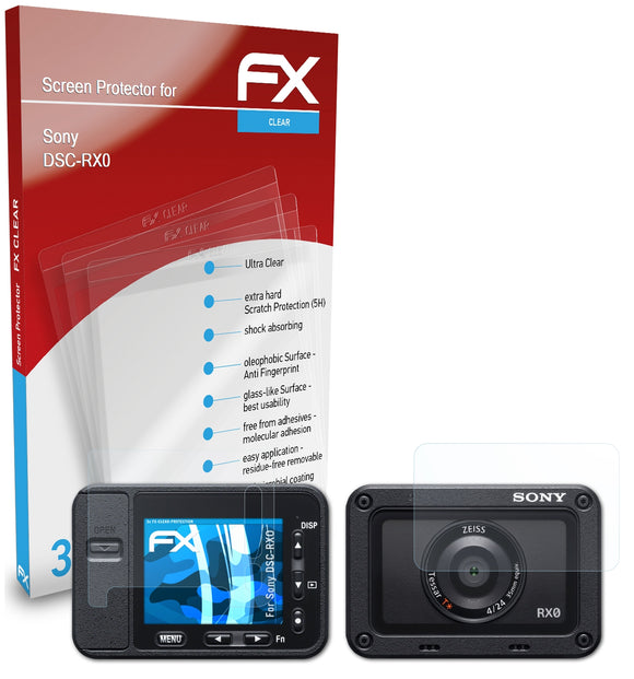 atFoliX FX-Clear Schutzfolie für Sony DSC-RX0