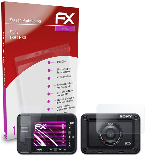 atFoliX FX-Hybrid-Glass Panzerglasfolie für Sony DSC-RX0