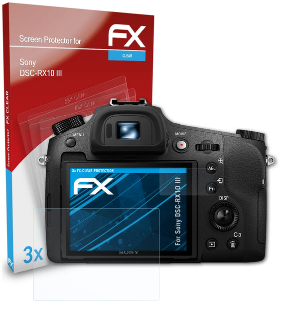 atFoliX FX-Clear Schutzfolie für Sony DSC-RX10 III