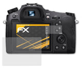 Panzerfolie atFoliX kompatibel mit Sony DSC-RX10 IV, entspiegelnde und stoßdämpfende FX (3er Set)