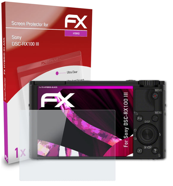 atFoliX FX-Hybrid-Glass Panzerglasfolie für Sony DSC-RX100 III