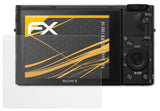 Panzerfolie atFoliX kompatibel mit Sony DSC-RX100 IV, entspiegelnde und stoßdämpfende FX (3X)