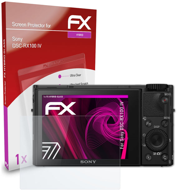 atFoliX FX-Hybrid-Glass Panzerglasfolie für Sony DSC-RX100 IV