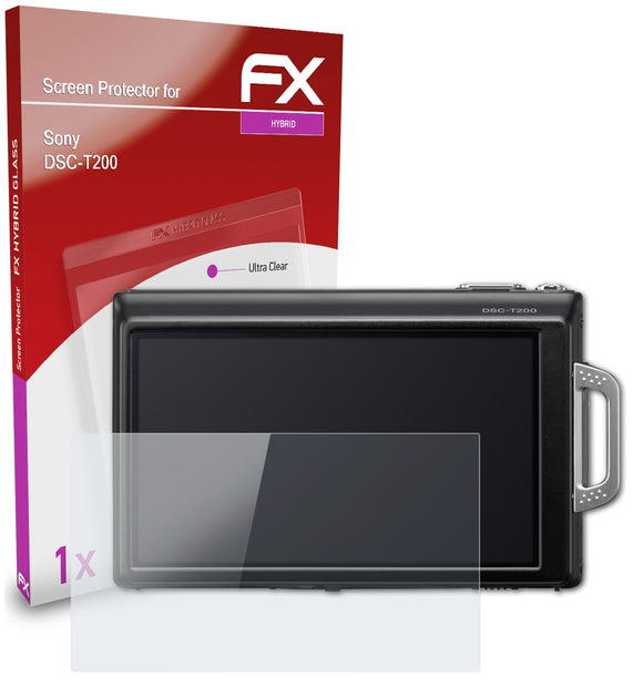 atFoliX FX-Hybrid-Glass Panzerglasfolie für Sony DSC-T200