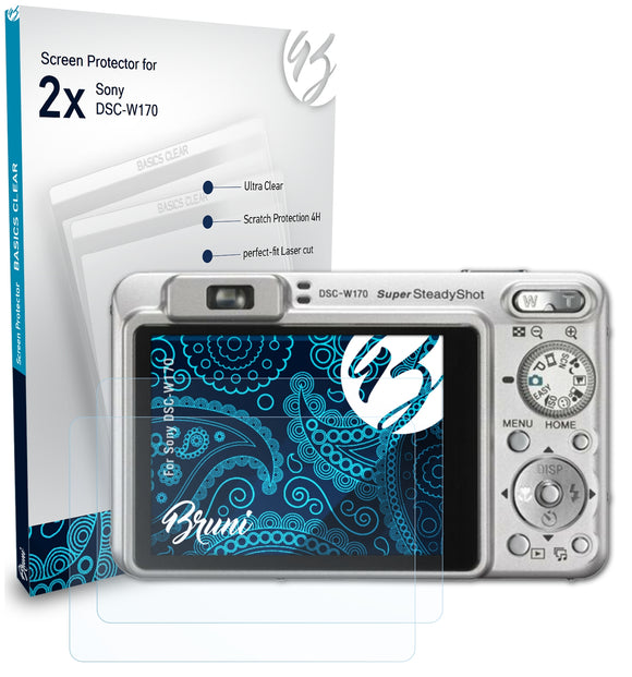 Bruni Basics-Clear Displayschutzfolie für Sony DSC-W170