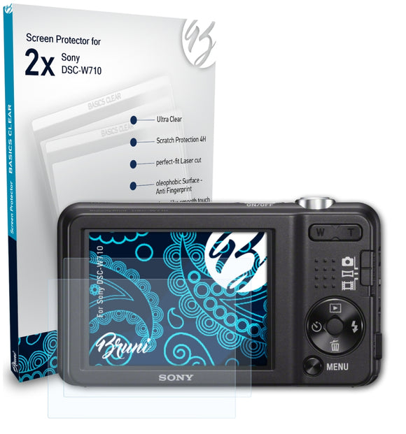 Bruni Basics-Clear Displayschutzfolie für Sony DSC-W710