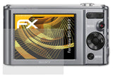 Panzerfolie atFoliX kompatibel mit Sony DSC-W810, entspiegelnde und stoßdämpfende FX (3X)