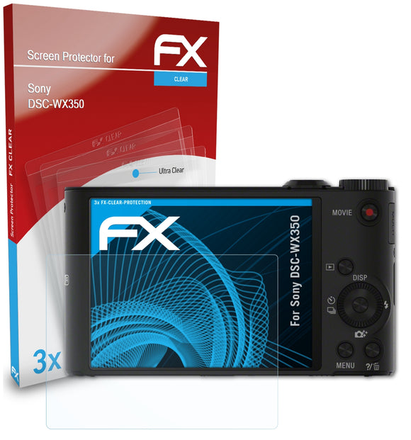 atFoliX FX-Clear Schutzfolie für Sony DSC-WX350