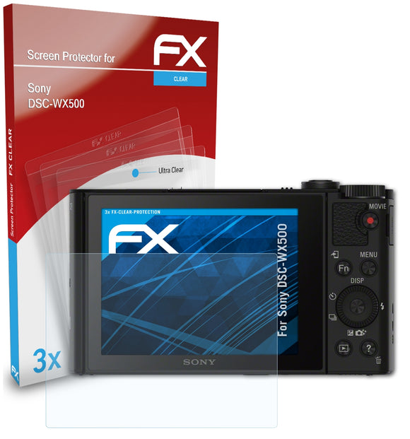 atFoliX FX-Clear Schutzfolie für Sony DSC-WX500