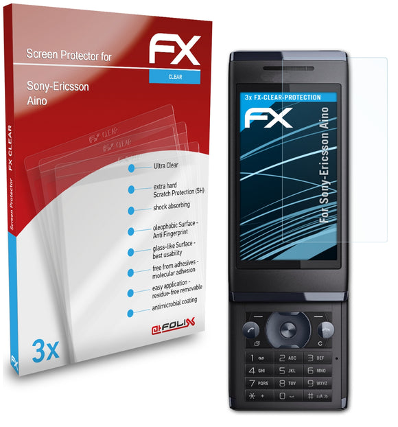 atFoliX FX-Clear Schutzfolie für Sony-Ericsson Aino