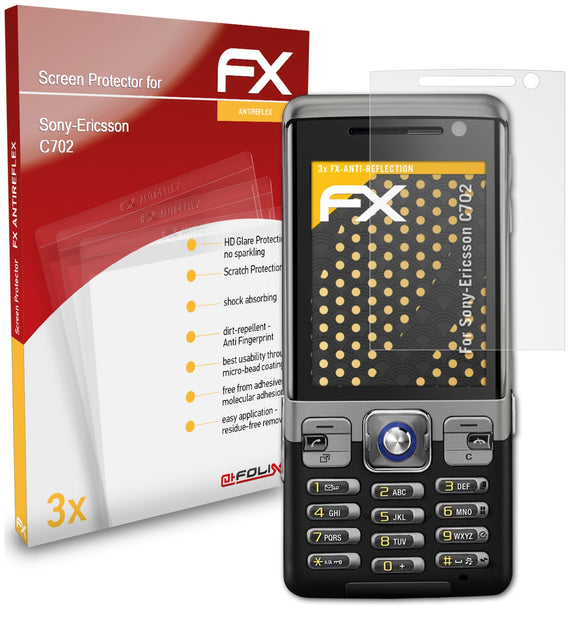 atFoliX FX-Antireflex Displayschutzfolie für Sony-Ericsson C702