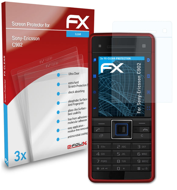 atFoliX FX-Clear Schutzfolie für Sony-Ericsson C902