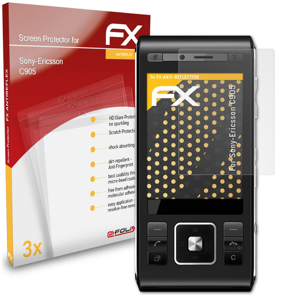 atFoliX FX-Antireflex Displayschutzfolie für Sony-Ericsson C905