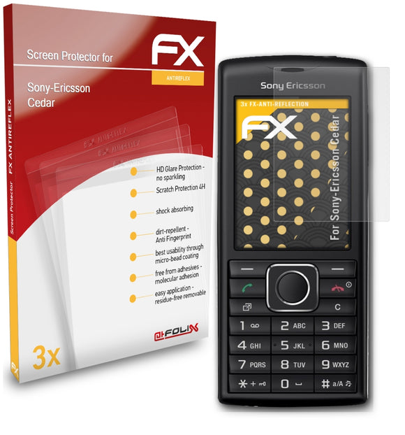 atFoliX FX-Antireflex Displayschutzfolie für Sony-Ericsson Cedar
