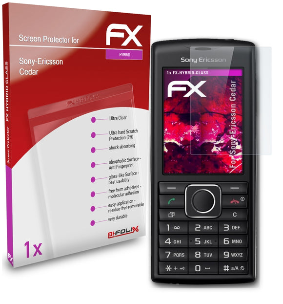 atFoliX FX-Hybrid-Glass Panzerglasfolie für Sony-Ericsson Cedar