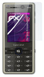 Glasfolie atFoliX kompatibel mit Sony-Ericsson K800i, 9H Hybrid-Glass FX