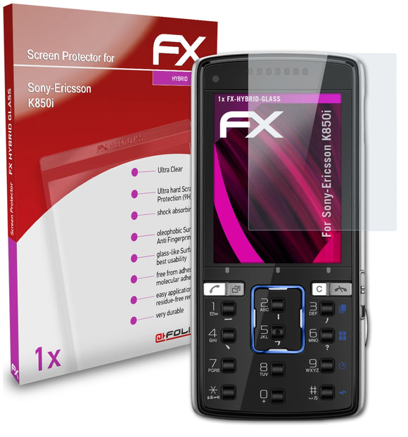 atFoliX FX-Hybrid-Glass Panzerglasfolie für Sony-Ericsson K850i