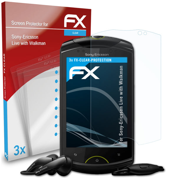 atFoliX FX-Clear Schutzfolie für Sony-Ericsson Live with Walkman