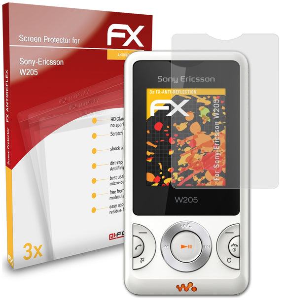 atFoliX FX-Antireflex Displayschutzfolie für Sony-Ericsson W205