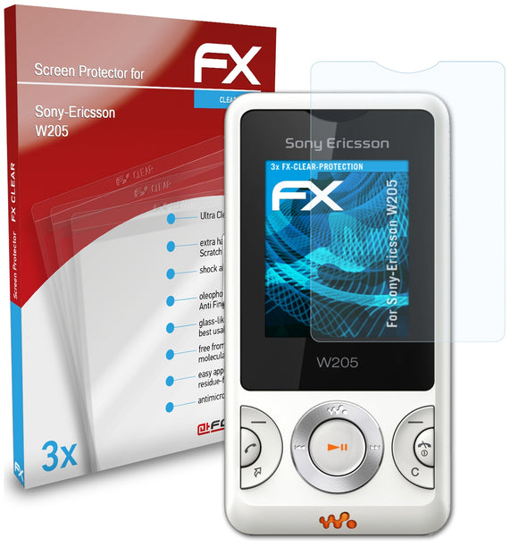 atFoliX FX-Clear Schutzfolie für Sony-Ericsson W205