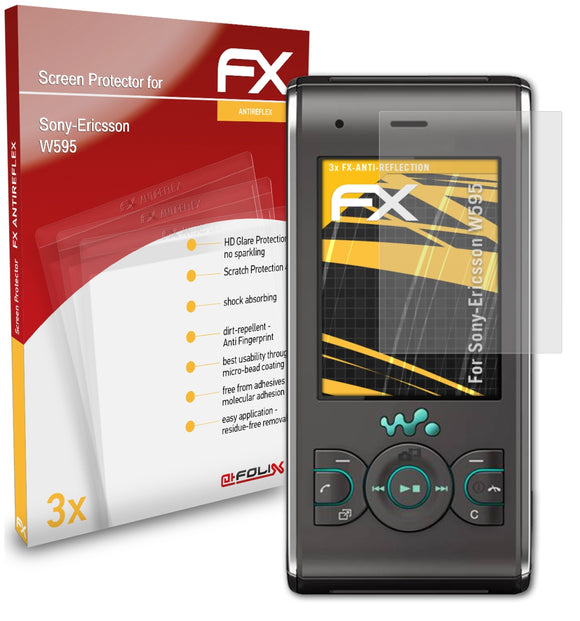 atFoliX FX-Antireflex Displayschutzfolie für Sony-Ericsson W595