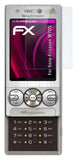 Glasfolie atFoliX kompatibel mit Sony-Ericsson W705, 9H Hybrid-Glass FX