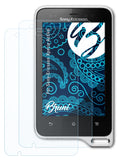 Schutzfolie Bruni kompatibel mit Sony-Ericsson Xperia Active, glasklare (2X)
