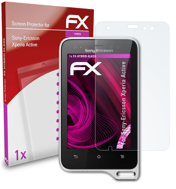 atFoliX FX-Hybrid-Glass Panzerglasfolie für Sony-Ericsson Xperia Active