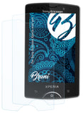 Schutzfolie Bruni kompatibel mit Sony-Ericsson Xperia mini pro, glasklare (2X)