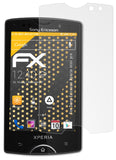 Panzerfolie atFoliX kompatibel mit Sony-Ericsson Xperia mini pro, entspiegelnde und stoßdämpfende FX (3X)