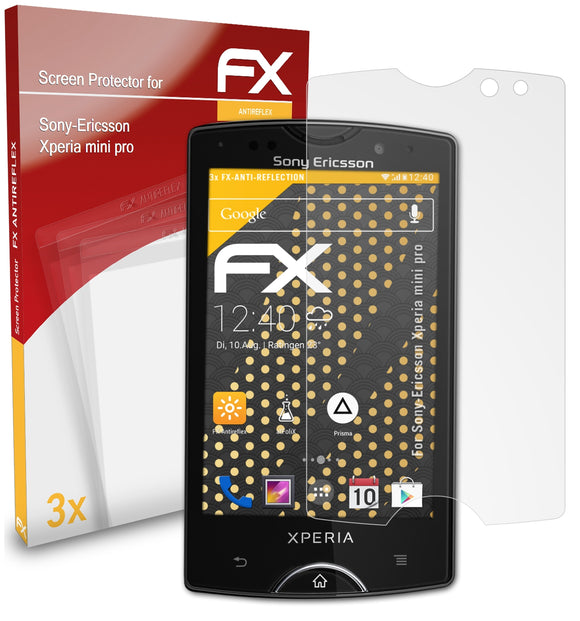atFoliX FX-Antireflex Displayschutzfolie für Sony-Ericsson Xperia mini pro
