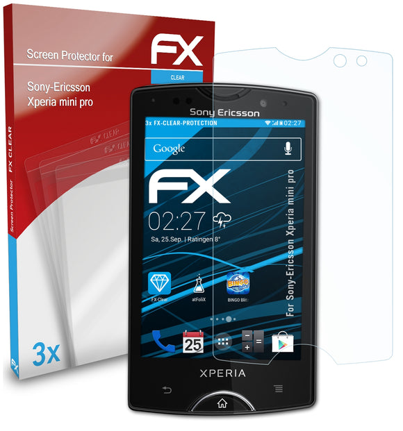 atFoliX FX-Clear Schutzfolie für Sony-Ericsson Xperia mini pro